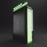 SBS Išorinė baterija 20000mAh 65W PD AFC USB-C USB-A - skirtas nešiojamiems kompiuteriams, planšetėms ir išmaniesiems telefonams - juoda