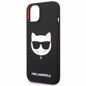 Karl Lagerfeld KLHMP14MSLCHBK iPhone 14 Plus 6.7 "kietas dėklas juodas / juodas Silikoninis Choupette Galva Magsafe
