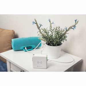 FORCELL F-ENERGY daugiafunkcis įkroviklis 15W 4in1 su USB/USB-C jungtimi, išorine baterija 8000mAh ir belaidžiu įkrovimu