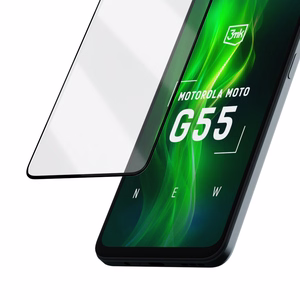 Grūdintas stiklas 3mk HardGlass Max Lite Black Motorola Moto G55 5G