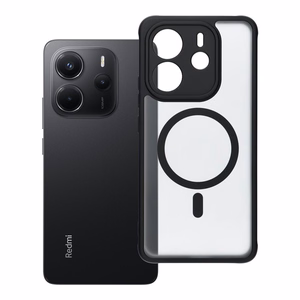 FULL MATTE MAG COVER dėklas telefonui suderinamas su MagSafe Xiaomi Redmi Note 14 4G juoda