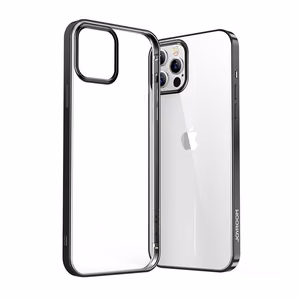 Joyroom New Beautiful Series ультратонкий чехол с гальванизированной рамкой для iPhone 12 Pro Max чёрный (JR-BP796)