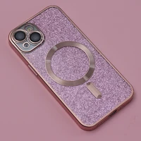 Blizgus chromuotas Mag dėklas iPhone 13 6,1" rožinė