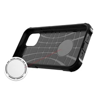 Hibridinis šarvuotas dėklas tvirtas apsauginis dėklas iPhone 12 Pro Max juodas