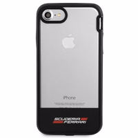 Ferrari Racing Shield dėklas telefonui iPhone 7 / 8 / SE 2020 / SE 2022 - Pusiau skaidrus