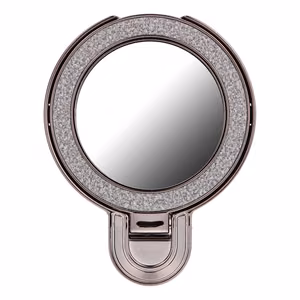 Phone stand CIRCLE MIRROR - stick-on - black