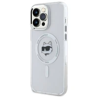 Karl Lagerfeld IML Metalinė Choupette galva MagSafe dėklas iPhone 13 Pro - baltas