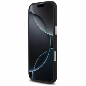 Guess Blizgus Trikampio Logotipas Magnetinis dėklas telefonui iPhone 17 Air - juodas