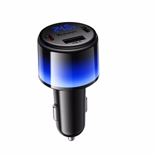 Automobilinis įkroviklis Hoco Z69B, USB-A + 2 × USB-C, PD QC3.0, 57 W, juodas