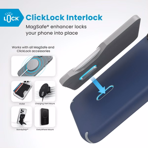 Speck Presidio2 Pro dėklas su MagSafe ir ClickLock, skirtas iPhone 16 Pro Max, „Coastal Blue/Dust Grey“