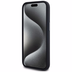 Karl Lagerfeld Silikoninis Shadow Metal Initial Magnetinis dėklas telefonui iPhone 15 juodas