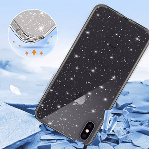Crystal Glitter dėklas Iphone X/XS (5,8") sidabrinis