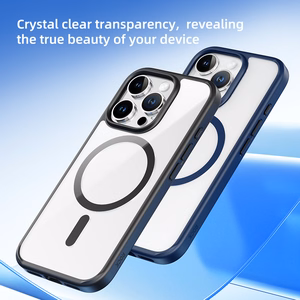 Rock Guard Series магнитный чехол для Iphone 15 Plus, прозрачный-черный