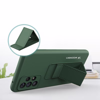 Wozinsky Kickstand Case silikoninis dėklas su stovu Samsung Galaxy A73 tamsiai mėlynas