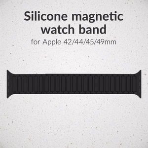 Mobilize silikoninis laikrodžio dirželis - magnetinis - Apple 42/44/45/49mm - juodas