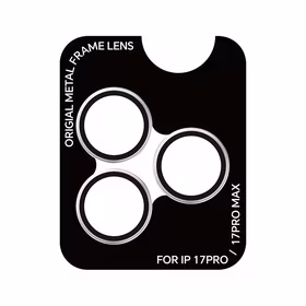 Rock Tempered stiklas Pure Series Camera Lens on camera for Iphone 17 Pro/17 Pro Max (lens 3 pieces) sidabrinis