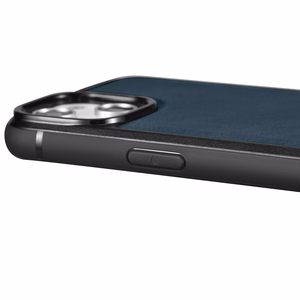 iCarer odinis Oil Wax dėklas, padengtas natūralia oda, telefonui iPhone 14 Plus mėlynas (WMI14220719-BU)