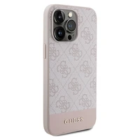 Guess 4G Stripe Collection dėklas iPhone 14 Pro - rožinis