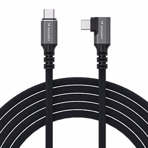 Wozinsky WPS1-UY41S USB-C Thunderbolt 4 240W kampuotas kabelis 1.5m 4K - juodas
