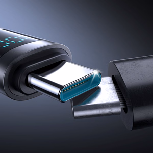 Joyroom S-A16 Pro Prism Series Кабель USB-C - USB-C 100W с цифровым дисплеем 1.2м - чёрный