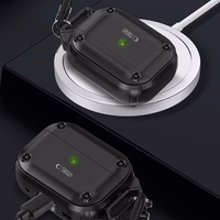 Tech-Protect Rough Hook dėklas su karabinu Apple AirPods Pro 1 / 2 - juodas