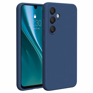 Etteri Silikoninis dėklas for Samsung Galaxy S24 FE tamsiai mėlynas