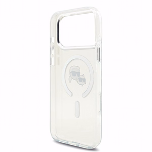 Dėklas Karl Lagerfeld IML K&CH Heads Metal Frame MagSafe Apple iPhone 18 Pro Max