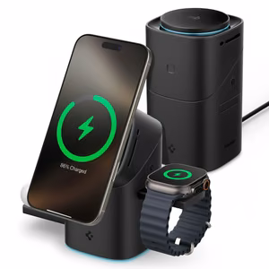 Spigen Essential EF223MS 3-in-1 QI2 belaidis įkroviklis – juodas