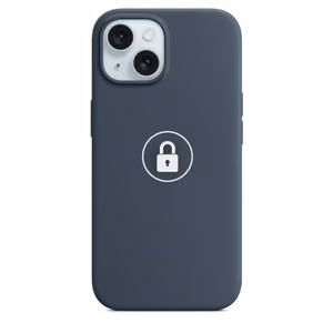 Telefono dėklas „Silicone Case v2", skirtas iPhone 15, Storm Blue, su dėžute