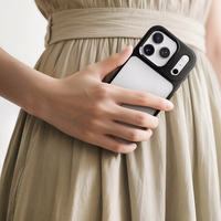 Rock Guard Objektyvo Apsauga Serijos Dėklas Iphone 17 Pro permatomas-juodas