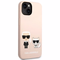 Karl Lagerfeld KLHMP14SSSKCI iPhone 14 6.1 "kietas dėklas šviesiai rožinis / šviesiai rožinis Silikoninis Karlas & Choupette Magsafe