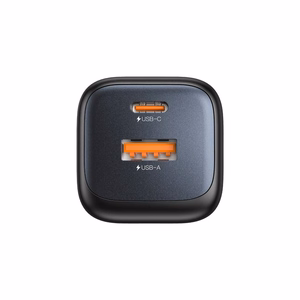 Unitek GaN tinklo įkroviklis USB-A ir USB-C 20W juodas
