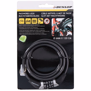 Dunlop kodinė dviračio spyna, juoda