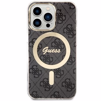 Guess GUHMP13LH4STK iPhone 13 Pro / 13 6.1" juodas/juodas kietas dėklas 4G MagSafe
