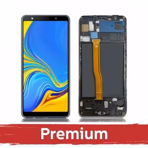 LCD Display Compatible with Samsung A750 2018 A7 black with frame OEM