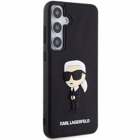 Karl Lagerfeld 3D Guminis Ikonik dėklas telefonui Samsung Galaxy S24 - juodas