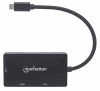 Manhattan 152983 USB ekrano adapteris 3840 x 2160 pikseliai Juoda