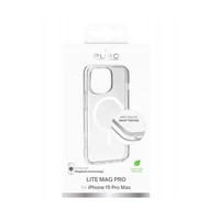 Puro TPU+PC dėklas "LITE MAG" su magnetine iPhone 16E, permatomas