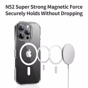 Rock Crystal Series Magnetinis dėklas telefonui Iphone 16 Plus skaidrus