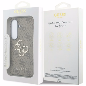 Guess dėklas 4G Big Metal Logo for Samsung Galaxy S26 rudas