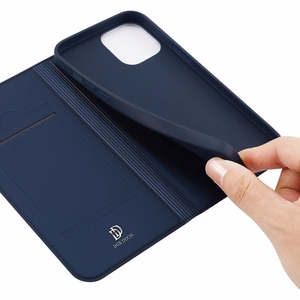 Dux Ducis Skin Pro knygos tipo dėklas telefonui iPhone 13 Pro Max mėlynas