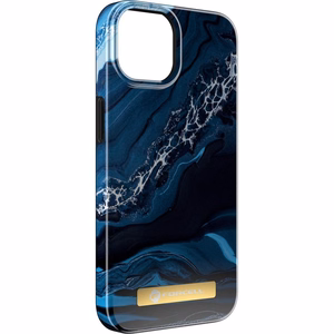 FORCELL F-PROTECT Mirage dėklas telefonui suderinamas su MagSafe IPHONE 15 Plus vandenyno marmuras