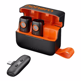 Hohem mikrofonas (2TX + 1RX + įkrovimo dėklas)