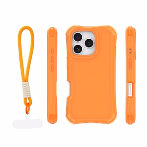 Safepop dėklas su dirželiu skirtas iPhone 16 Pro Max 6,9" oranžinis