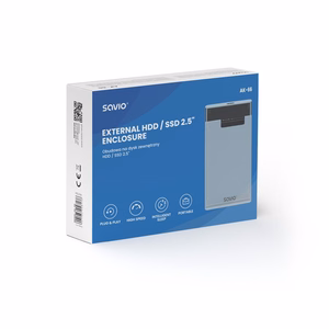 Savio 2,5" išorinis HDD/SSD korpusas, USB 3.0, skaidrus, AK-66