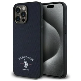 US Polo USHCP15XPARV dėklas telefonui iPhone 15 Pro Max 6.7" su spausdintu DH logotipu - tamsiai mėlyna