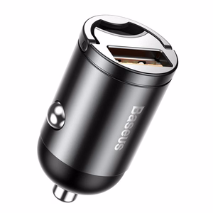 Įkroviklis automobilinis BASEUS (VCHX-A0G) (1xUSB; 30W) pilkas