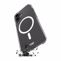 Puro Impact skaidrus D3O TPU+PC magnetinis dėklas telefonui iPhone 17 - permatomas