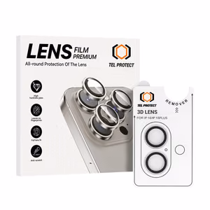 Apsauginis stiklas kameros lęšiams Tel Protect 3D Lens ant kameros Iphone 16/16 Plus skaidrus (2 vnt.)