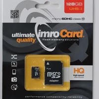 Imro atminties kortelė 128GB microSDXC cl. 10 UHS-3 + adapteris
